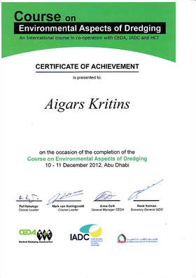SIA "AQUATEX" Certificates and licences 3